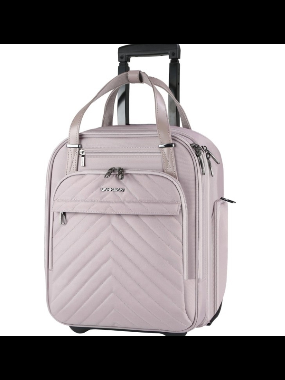 Quilted Carry-On Tote in Light Mauve